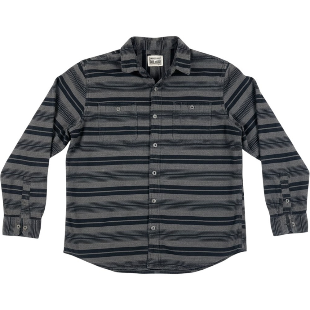 Vintage Y2K Converse One Star Shirt Mens L Striped Flannel Gray Black